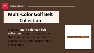 Multi-Color Golf Belt Collection