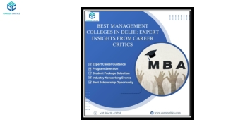 Best Management Colleges in Delhi: Expert Insights from Career Critics