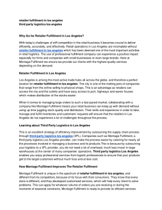 Why Go for Retailer Fulfillment in Los Angeles___