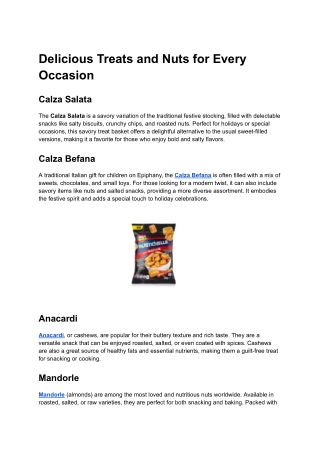 Delicious Treats and Nuts for Every Occasion