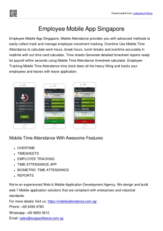 Employee Mobile App Singapore