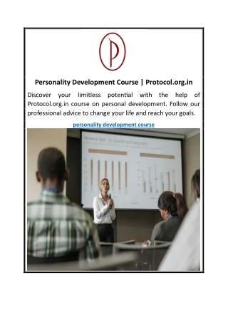 Personality Development Course | Protocol.org.in
