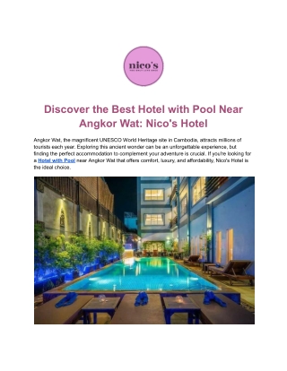 Hotel Near Pub Street Siem Reap