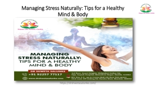 Managing Stress Naturally Tips for a Healthy Mind & Body