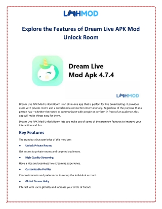 Explore the Features of Dream Live APK Mod Unlock Room