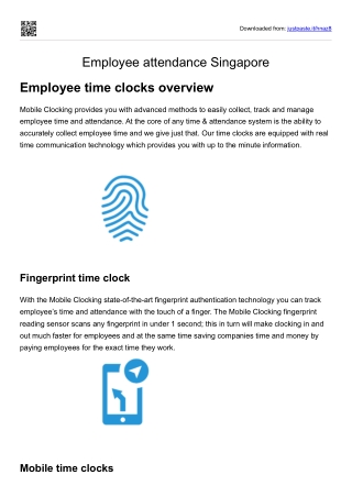 Employee attendance Singapore