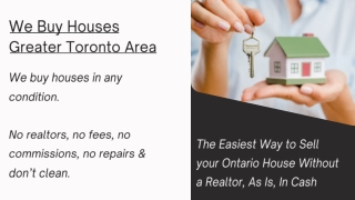 We Buy Houses Greater Toronto Area