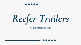 Reefer Trailers - Wesco Trailers