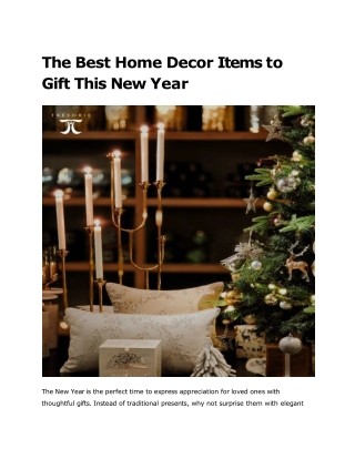 The Best Home Decor Items to Gift This New Year