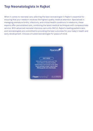 Top Neonatologists in Rajkot