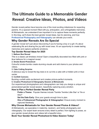 Gender Reveal Photoshoot in Dubai – Capture the Magic with Mohastudio