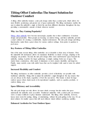 tilting offset umbrella