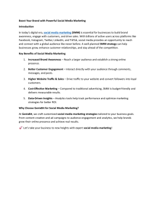 Boost Your Brand with Powerful Social Media Marketing