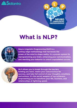 NLP (Neuro-Linguistic Programming) training | Certified Course By Skillantro