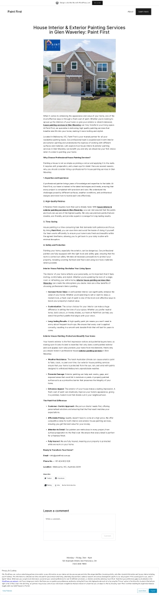 House Interior & Exterior Painting Services in Glen Waverley Paint First