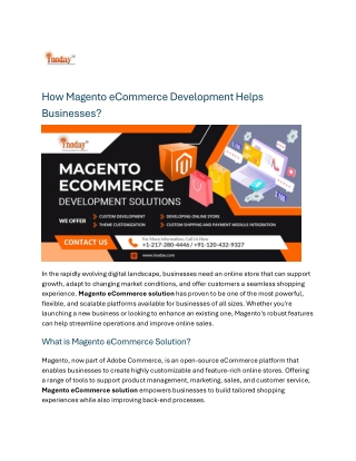 How Magento eCommerce Development Helps Businesses?
