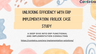 ERP Implementation Consultants| Frolicks's Case Study