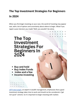 The Top Investment Strategies For Beginners In 2024 (1)