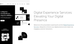 Digital Experience Services: Elevating Your Digital Presence