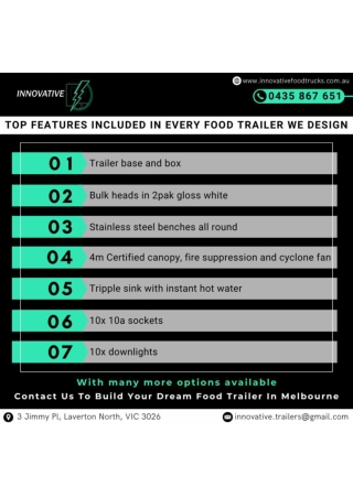 Top Features Included in Every Food Trailers We Design