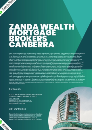 Zanda Wealth Mortgage Brokers Canberra
