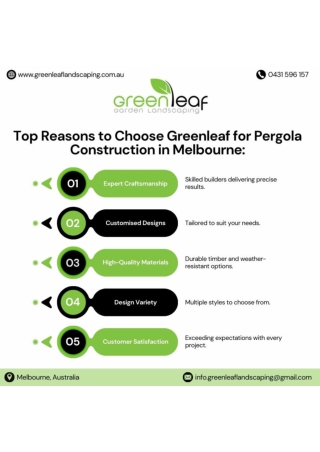 5 Reasons to Choose Greenleaf for Pergola Construction in Melbourne