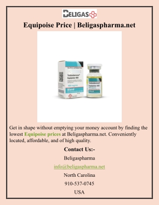 Equipoise Price  Beligaspharma.net