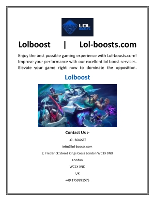 Lolboost  Lol-boosts.com