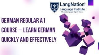 German Regular A1 Course – Learn German Quickly and Effectively