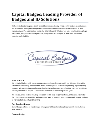 ID Badges UK | Professional and Secure Identification