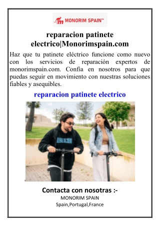 reparacion patinete electrico Monorimspain.com