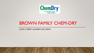 Top Carpet Cleaning Services San Diego -Brown Family Chem-Dry