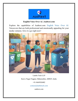 English Voice Over Ai Audtext