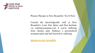 Plasma Therapy in New Braunfels Try It Now