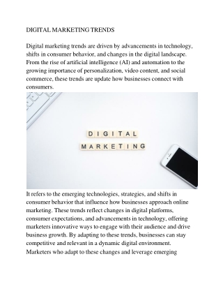 Digital Marketing Trends