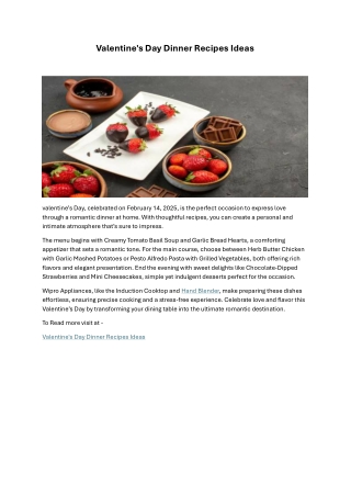 Must try Valentines Day Dinner Recipes