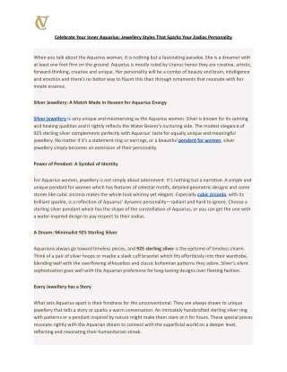 Celebrate Your Inner Aquarius_ Jewellery Styles That Sparks Your Zodiac Personality