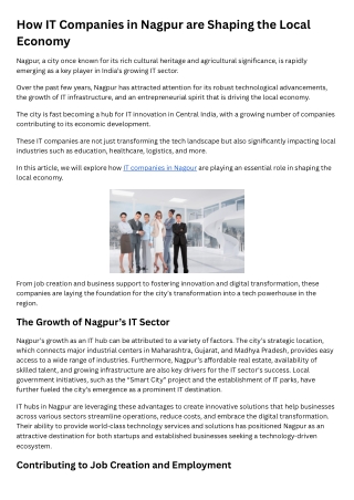 How IT Companies in Nagpur are Shaping the Local Economy