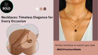 Necklaces Timeless Elegance for Every Occasion