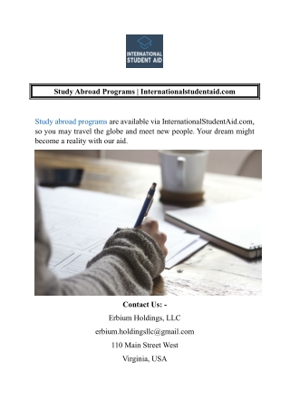 Study Abroad Programs Internationalstudentaid.com