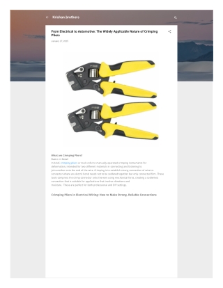 Buy High-Quality Crimpingat Krishan Brothers