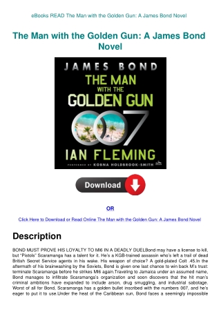 eBooks READ The Man with the Golden Gun A James Bond Novel