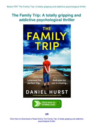Books PDF The Family Trip A totally gripping and addictive psychological thriller