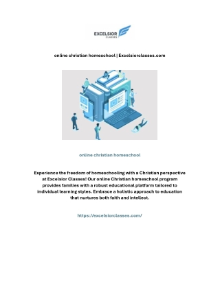 online christian homeschool | Excelsiorclasses.com