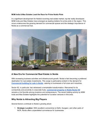 Commercial building for sale in Noida