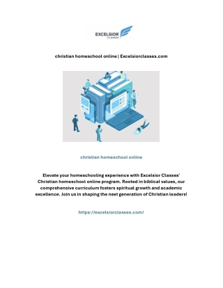 christian homeschool online | Excelsiorclasses.com