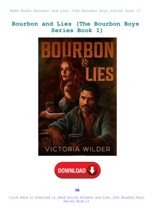 READ Books Bourbon and Lies (The Bourbon Boys Series Book 1)