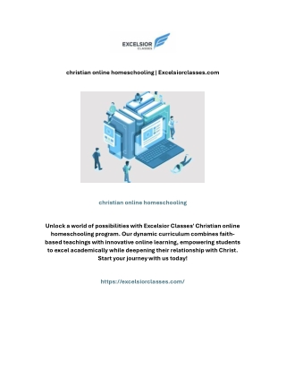 christian online homeschooling | Excelsiorclasses.com