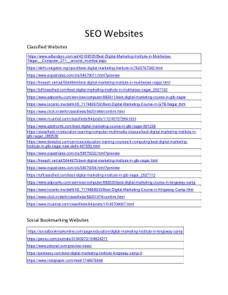 SEO Websites