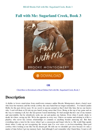 READ Books Fall with Me Sugarland Creek  Book 3